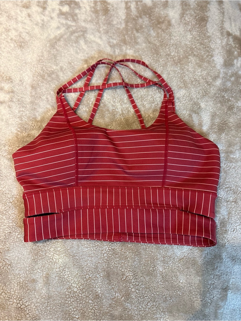 Red Striped Women’s Sports Bralette